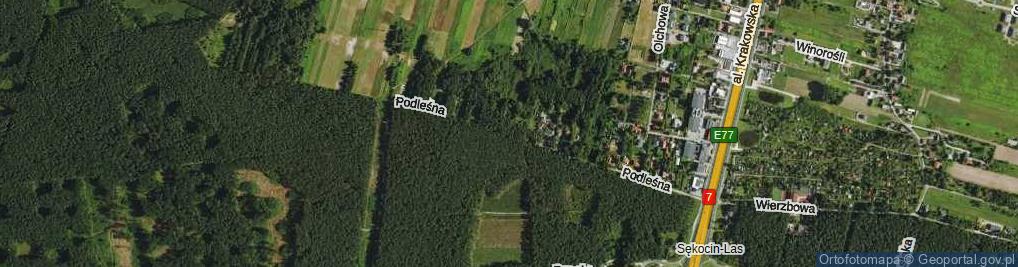 Zdjęcie satelitarne Podleśna ul.